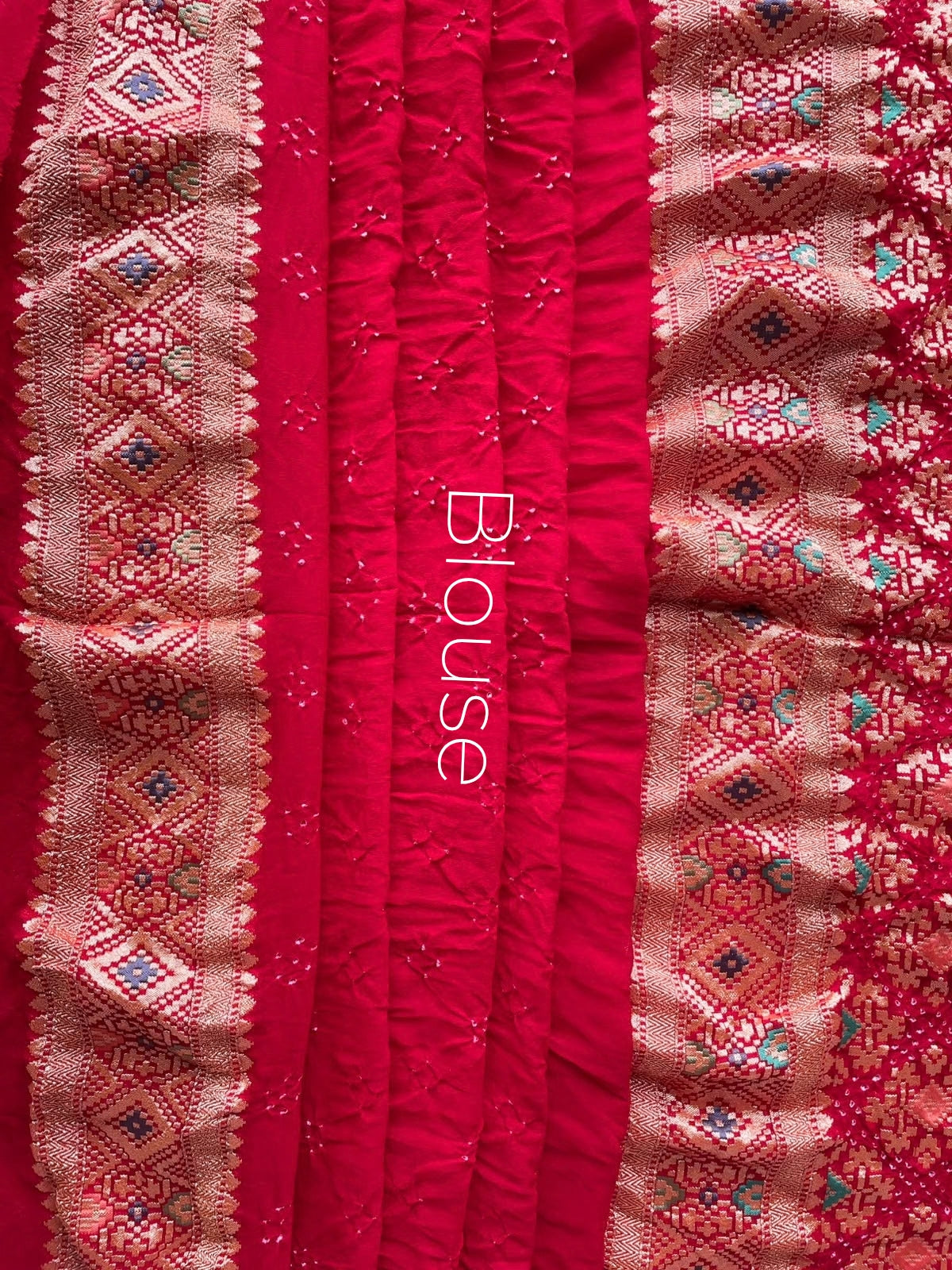 Khyati - Red Meenakari Bandhani Saree