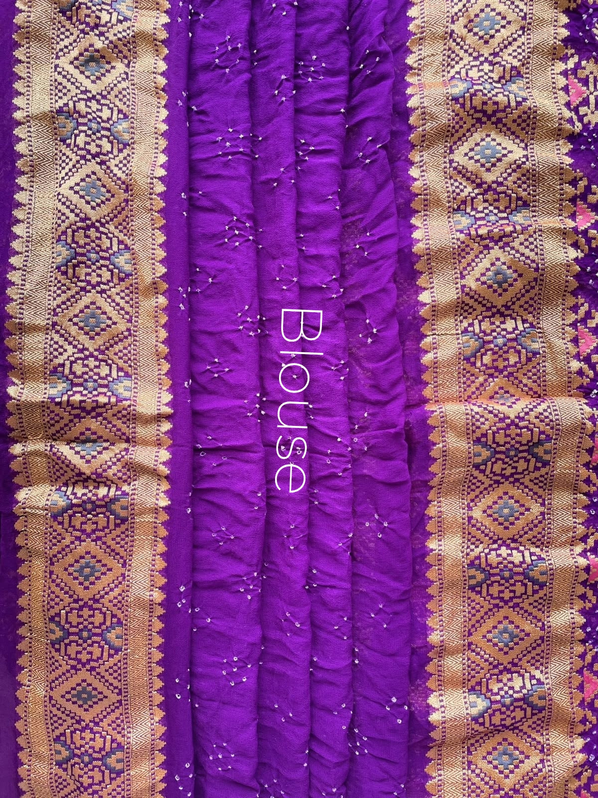 Meera - Purple Meenakari Bandhani Saree