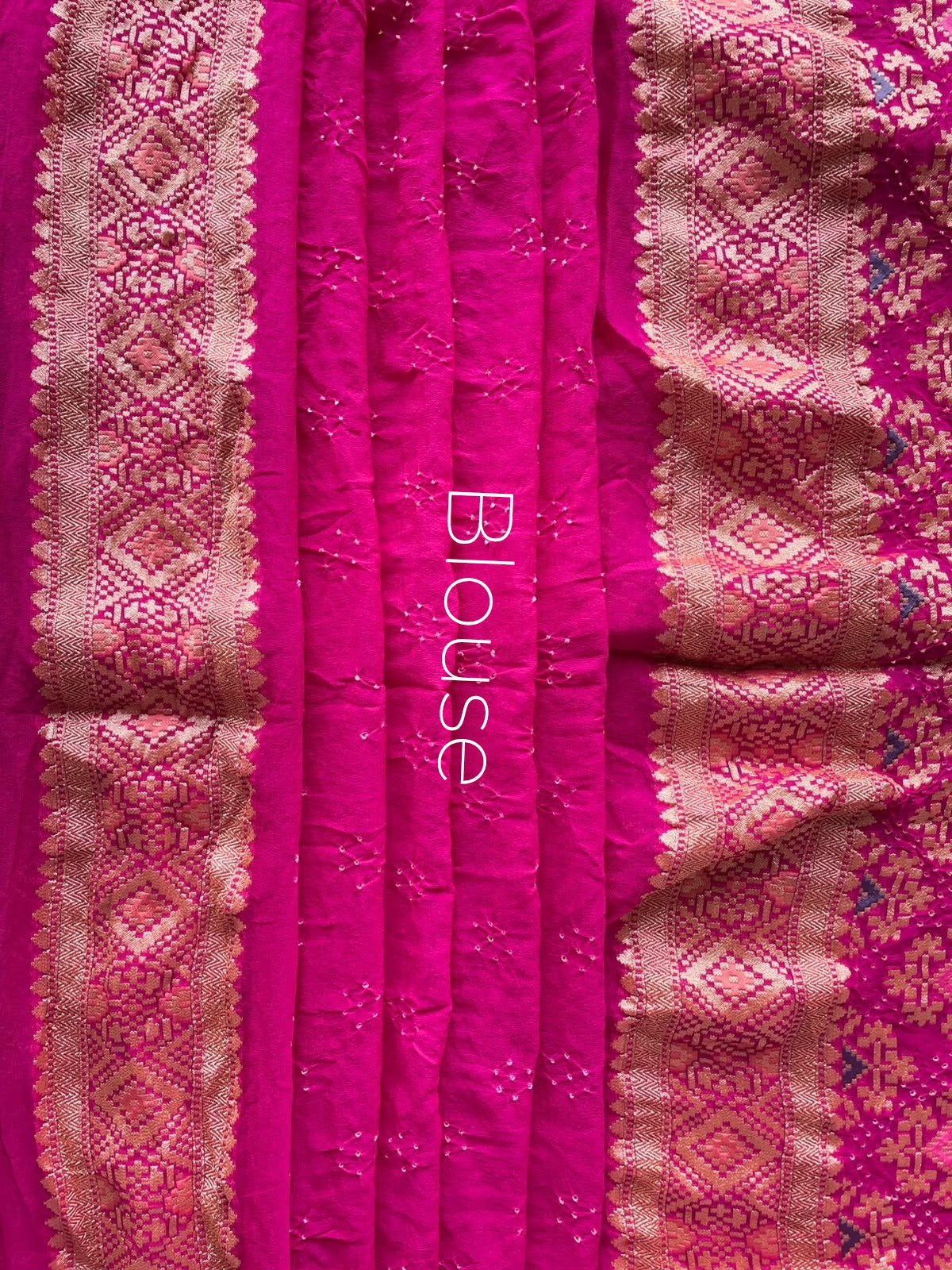 Arika - Pink Meenakari Bandhani Saree