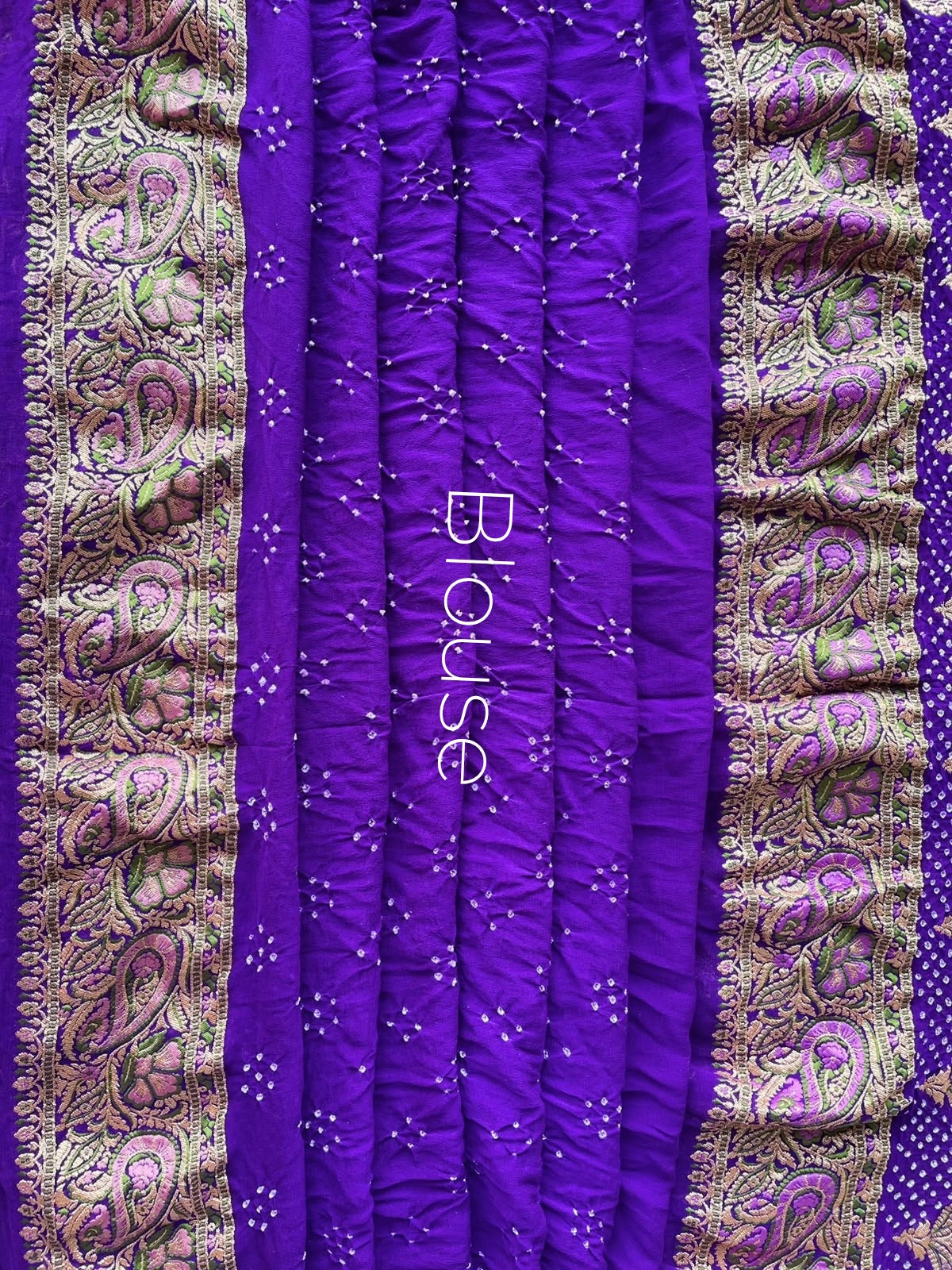 Amrita - Purple Tilfi Meenakari Bandhani Saree