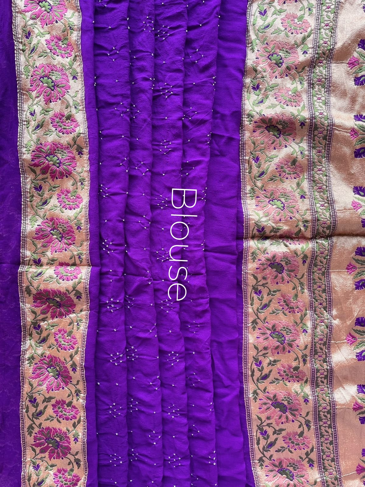 Shubha - Purple Tilfi Meenakari Bandhani Saree