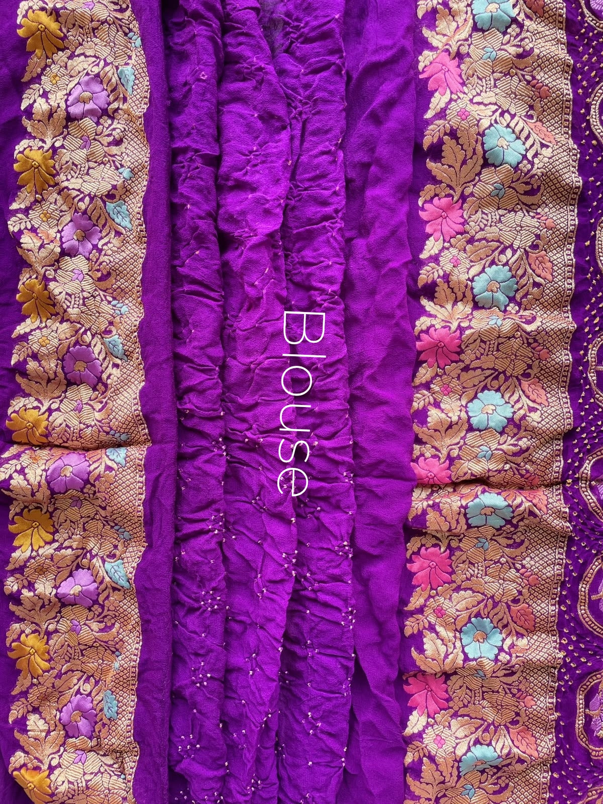 Ruhi - Purple Tilfi Meenakari Bandhani Saree