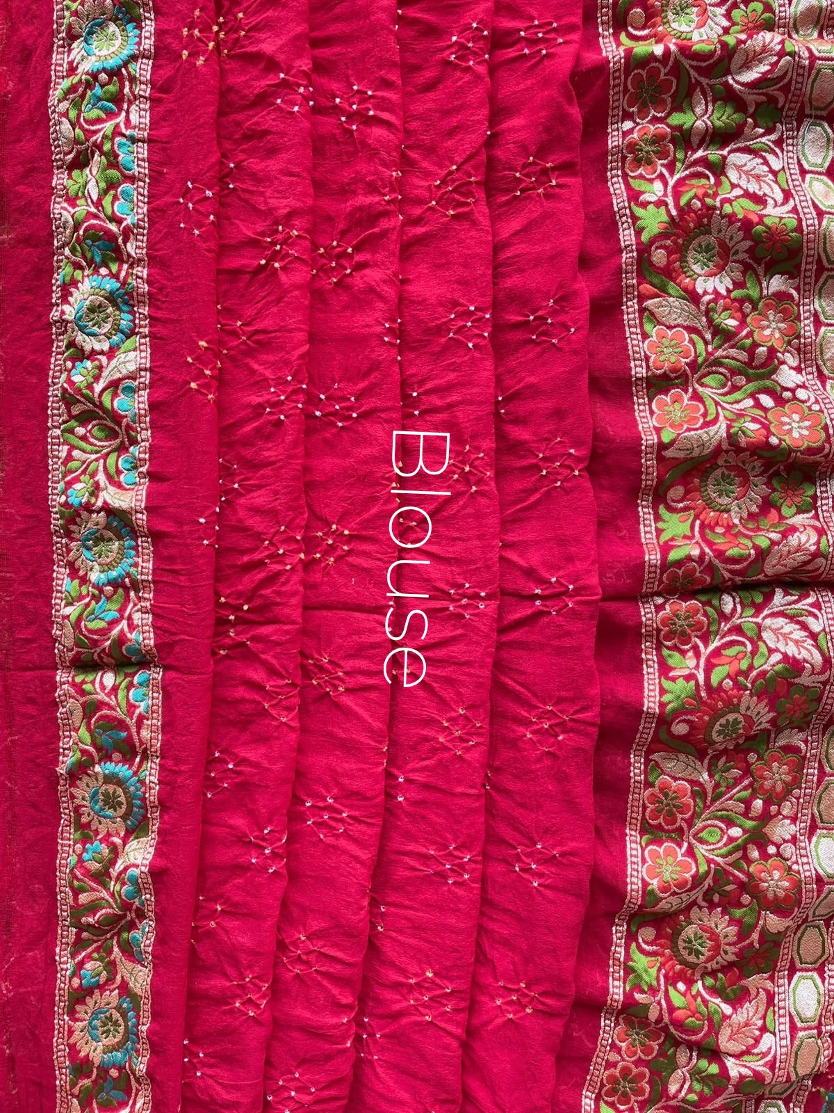 Avantika - Red Tilfi Meenakari Bandhani Saree