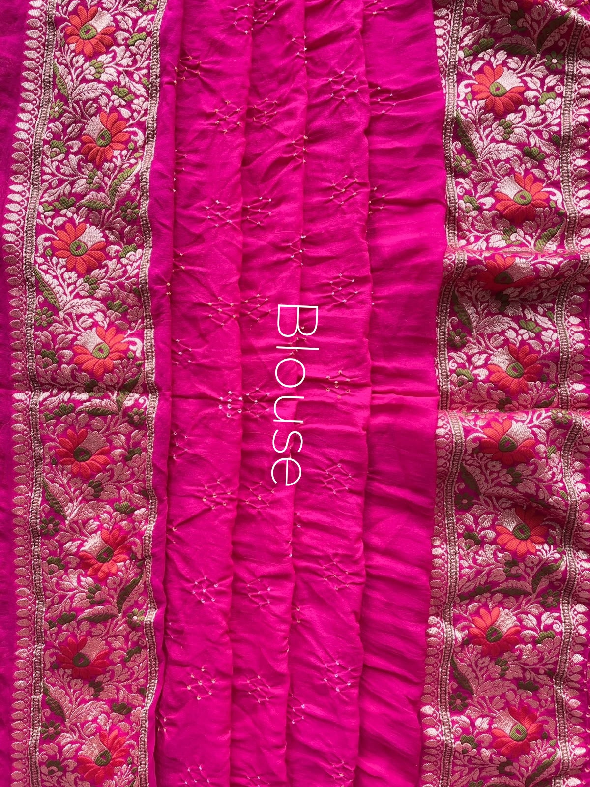 Manushree - Pink Tilfi Meenakari Bandhani Saree