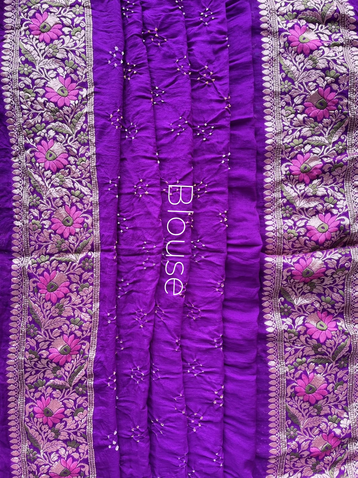 Diti - Purple Tilfi Meenakari Bandhani Saree