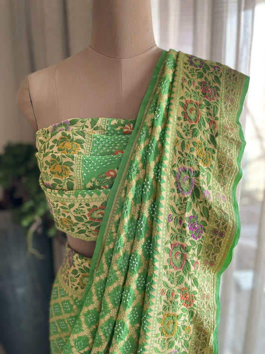 Asmita - Glories/Identity Meenakari Motif Saree