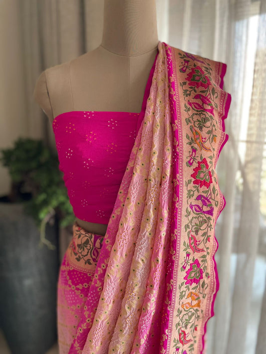 Riddhi - Good Fortune Meenakari Motif Saree