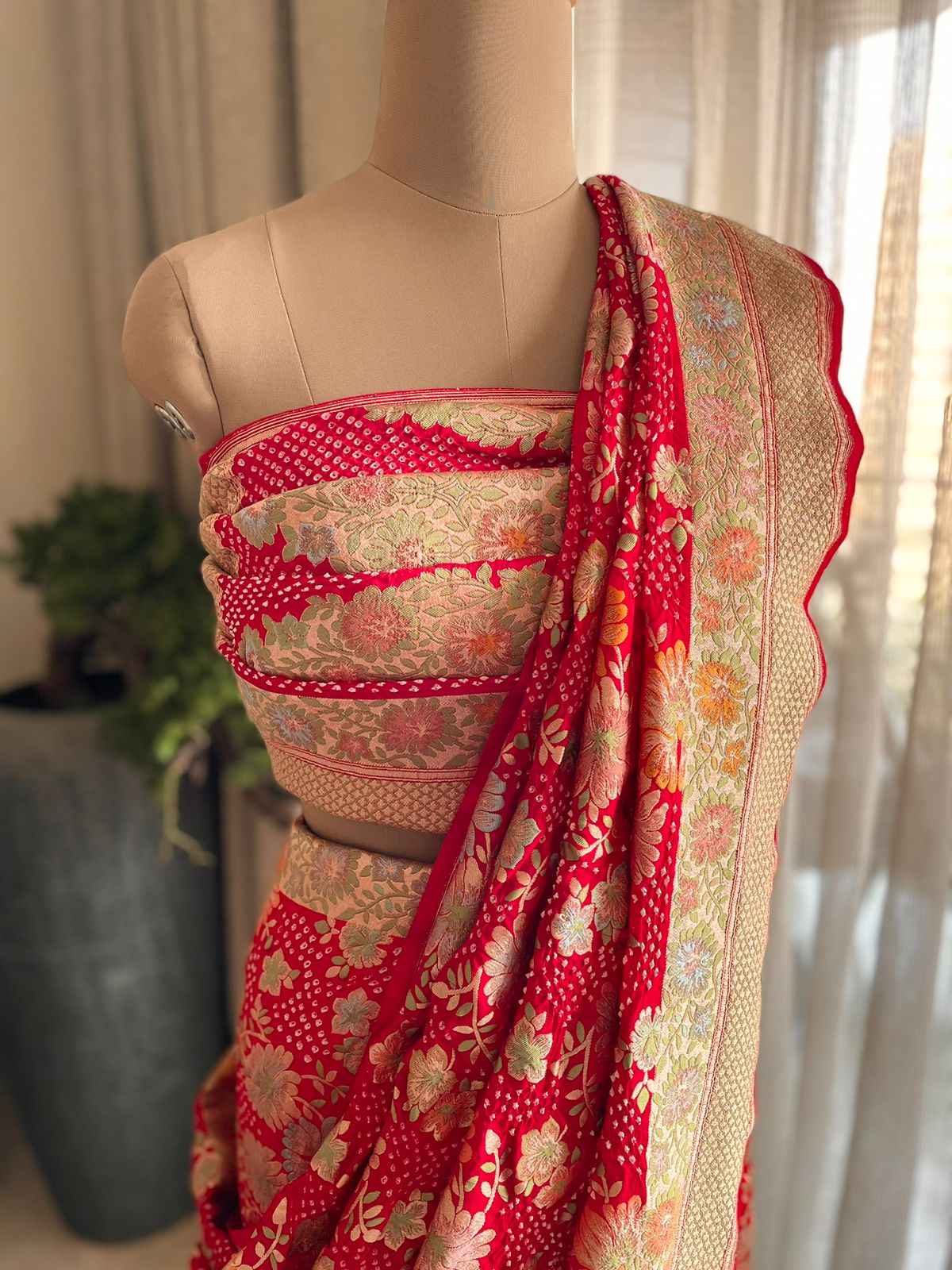 Anisha - One who is Supreme Meenakari Motif Saree