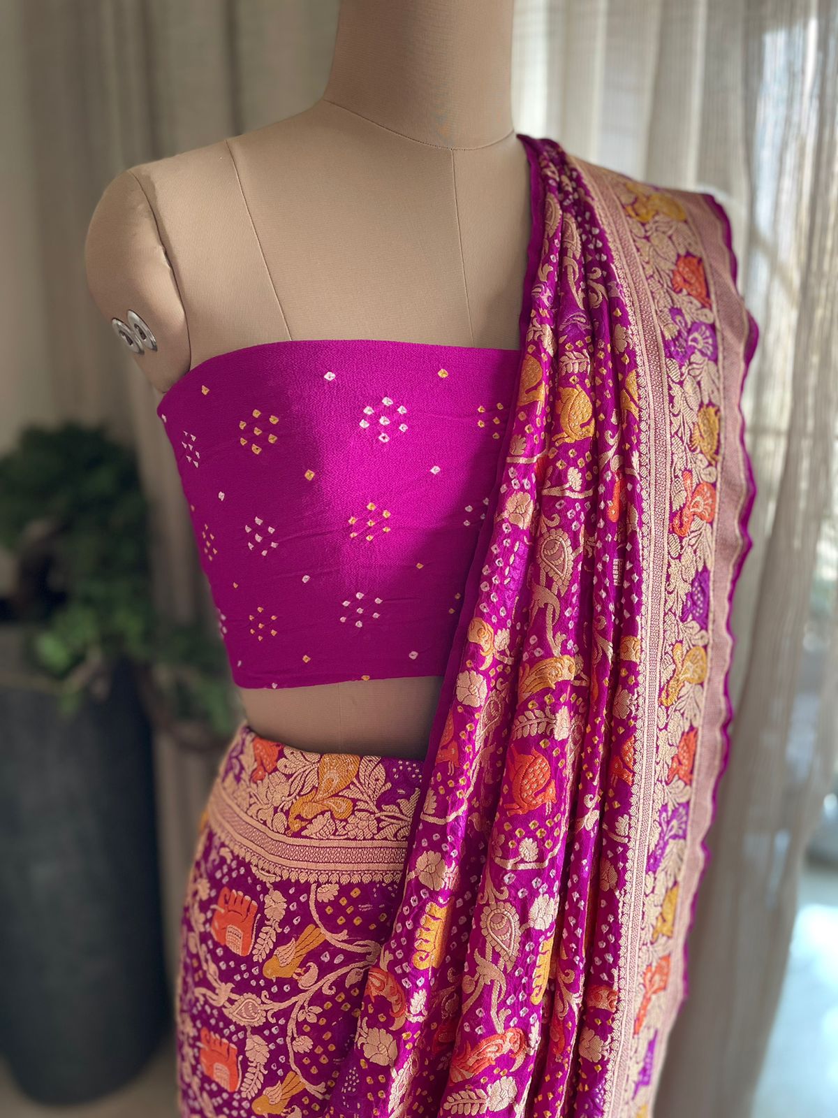 Arya - Noble Goddess Meenakari Motif Saree