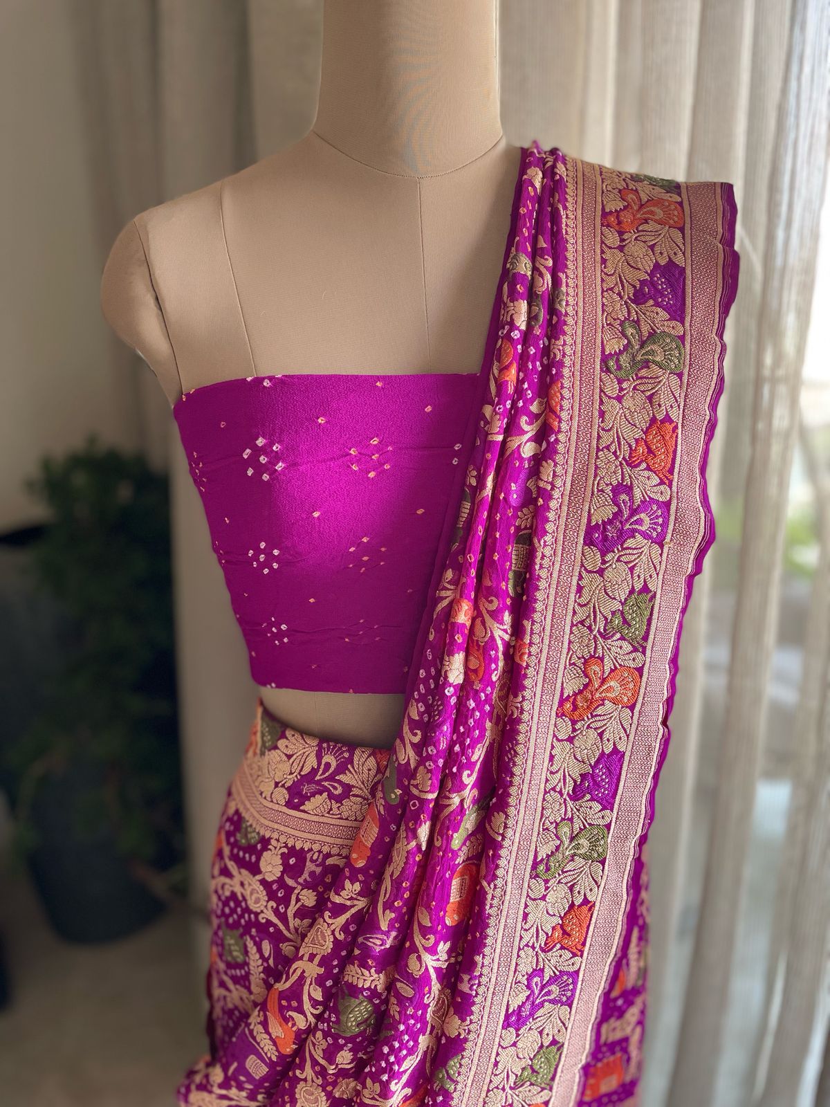 Amrita - 	Immortality Meenakari Motif Saree