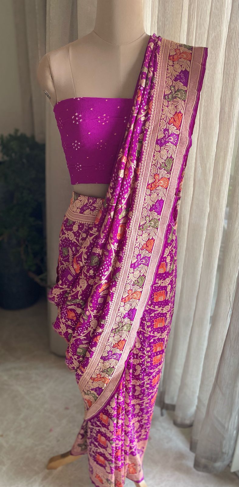 Amrita - 	Immortality Meenakari Motif Saree