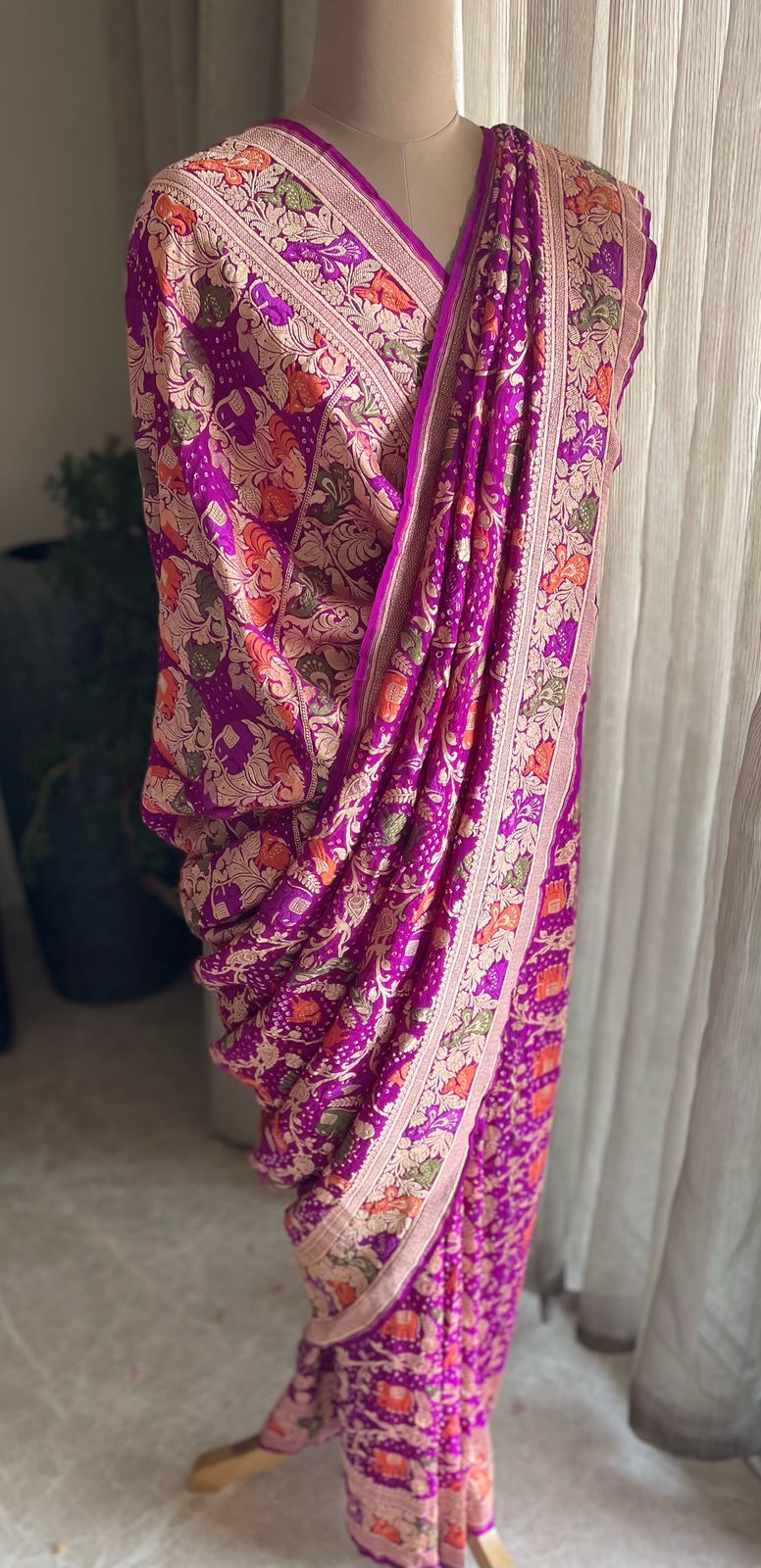 Amrita - 	Immortality Meenakari Motif Saree