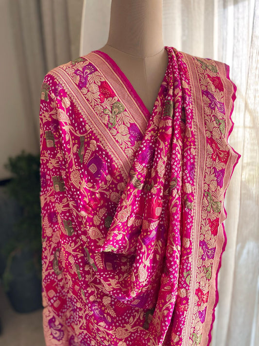 Aditri - Highest honor Meenakari Motif Dupatta