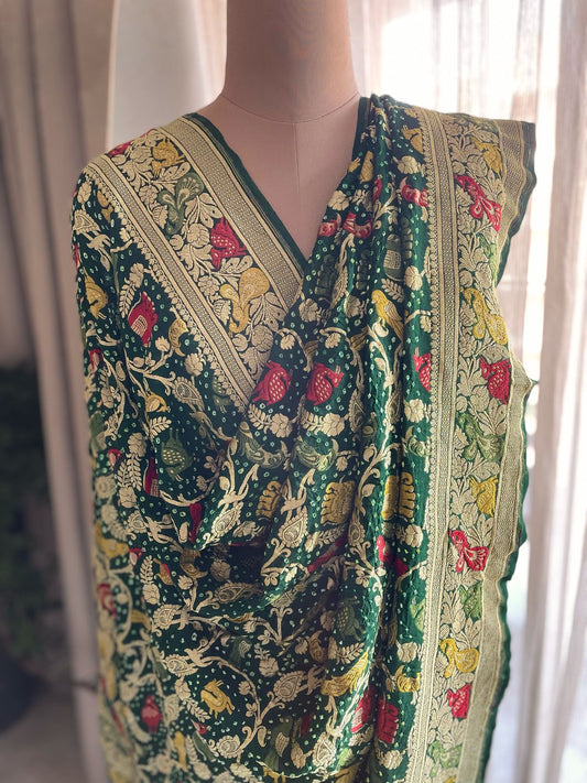 Vaidehi - Goddess Sita Meenakari Motif Dupatta