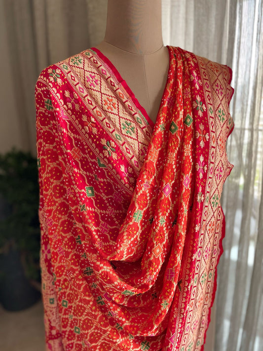 Tanishka - Goddess of Gold Meenakari Dupatta