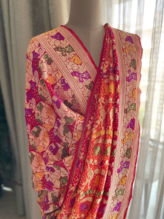 Taara - Twinkling Star Meenakari Motif Saree