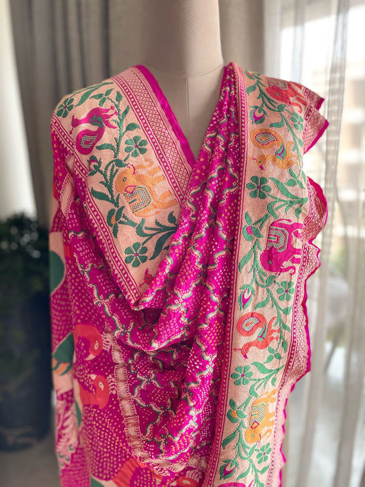 Astha - Devotional Faith Meenakari Motif Dupatta