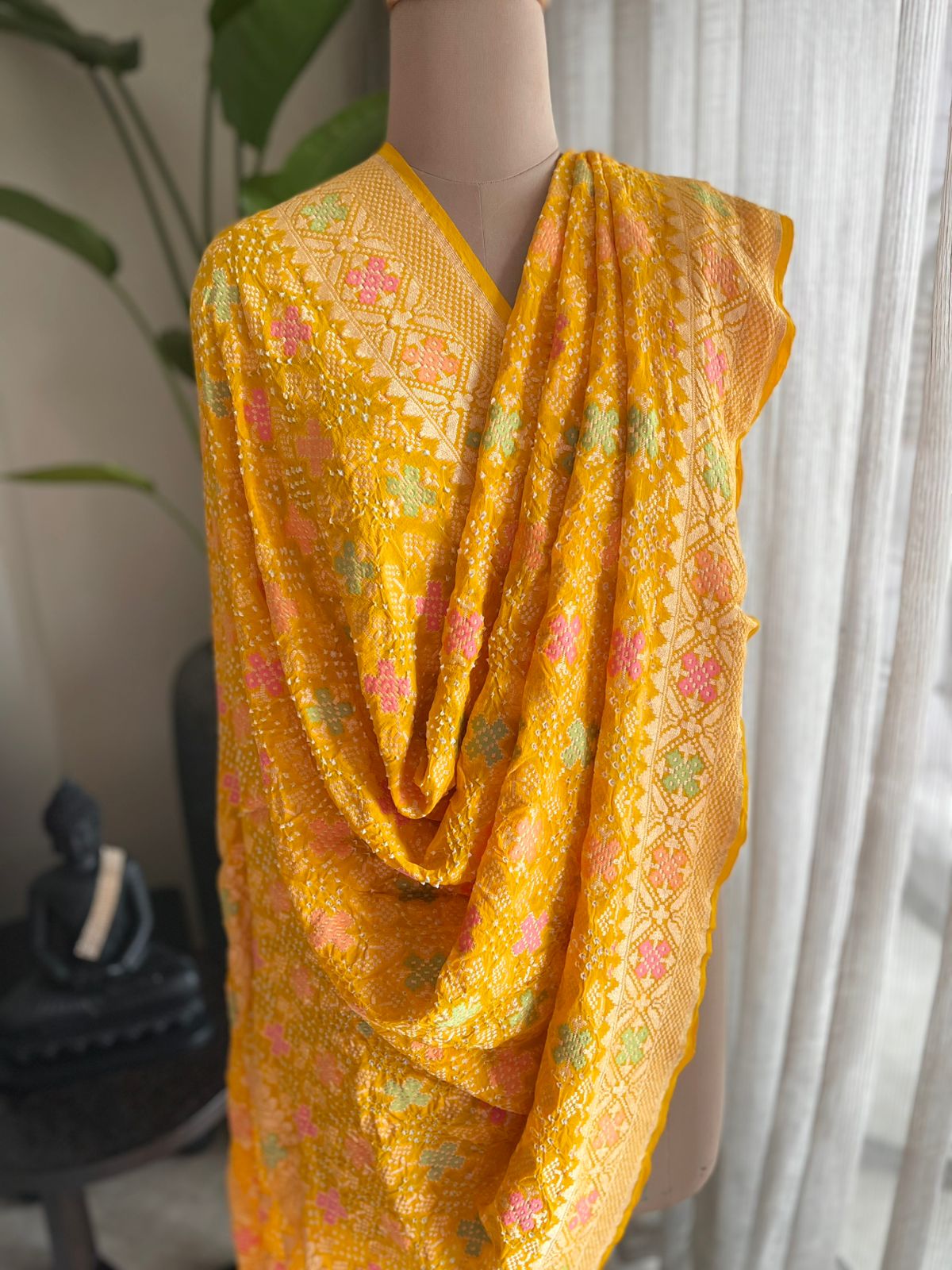 Niharika - Dew drops Meenakari Dupatta