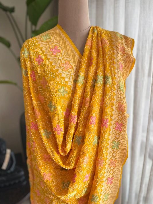 Niharika - Dew drops Meenakari Dupatta