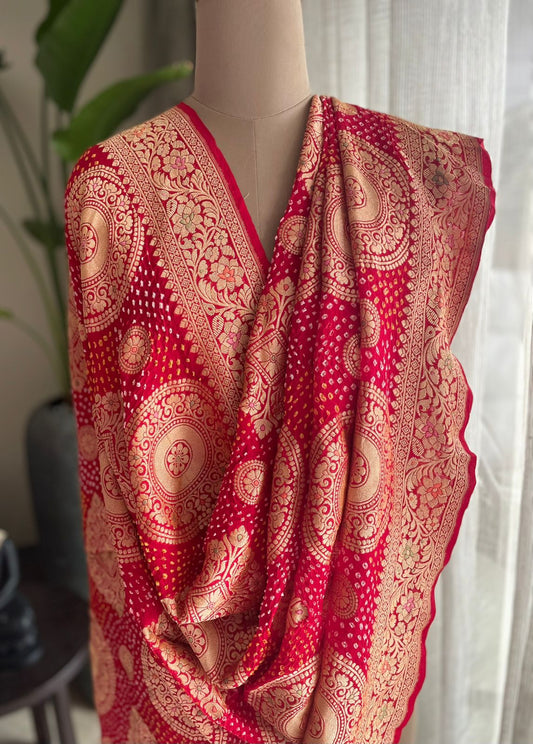 Chitra - The Picturesque Meenakari Motif Dupatta