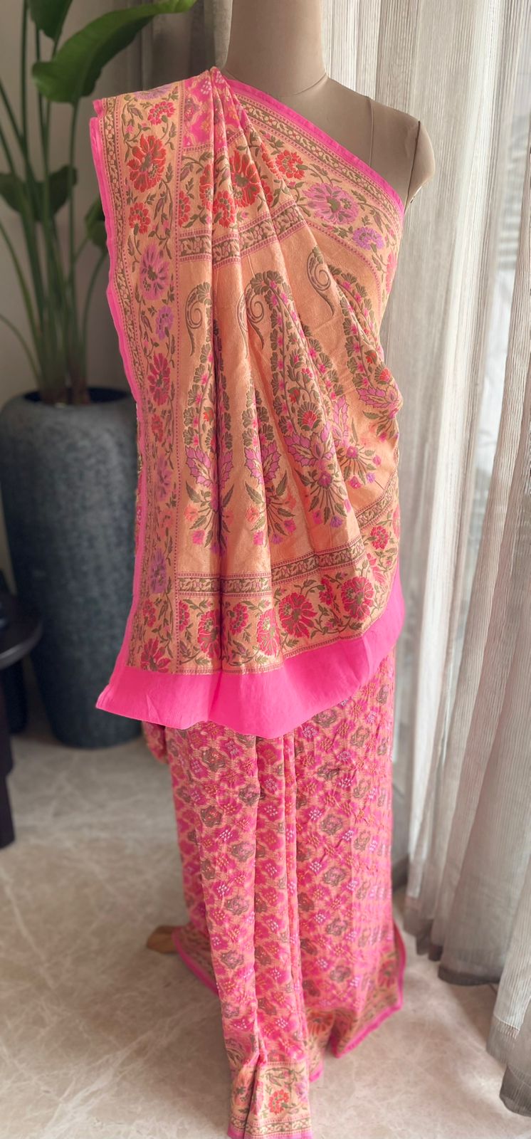 Aarna - A Beautiful Stream Meenakari Motif Saree