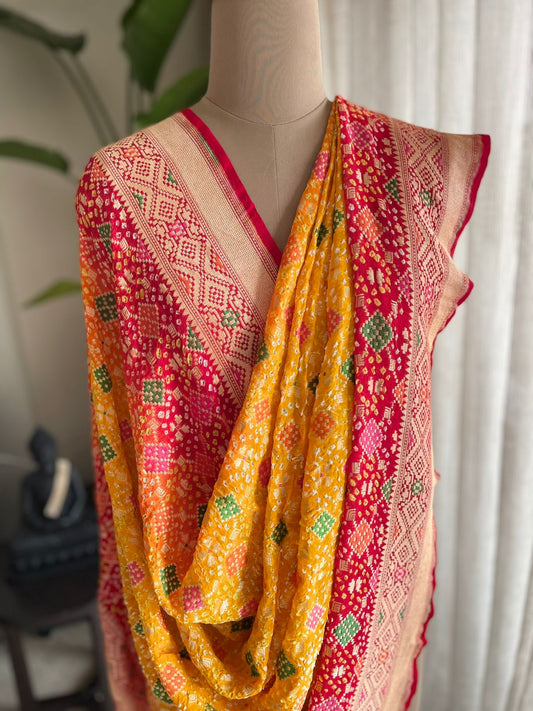 Vedika - Full of knowledge Meenakari Dupatta