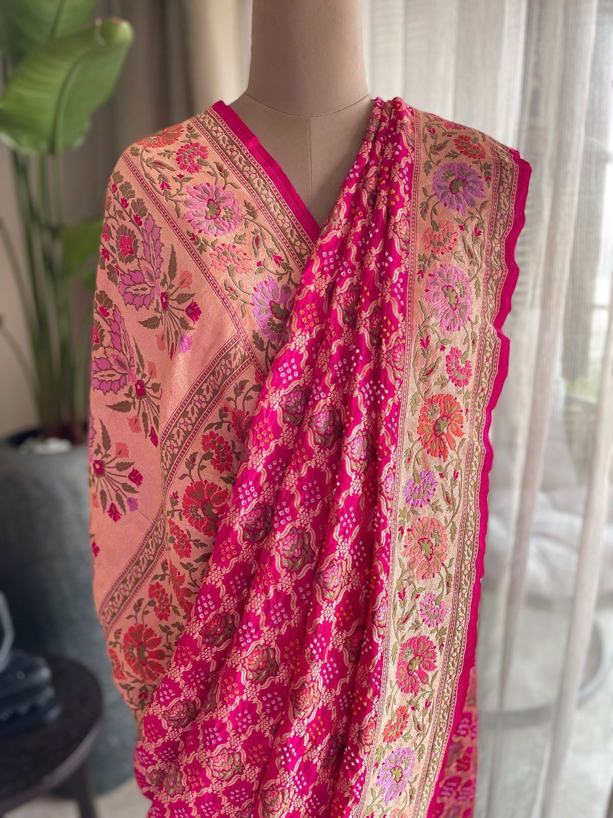 Shriya - An auspicious woman Meenakari Motif Saree