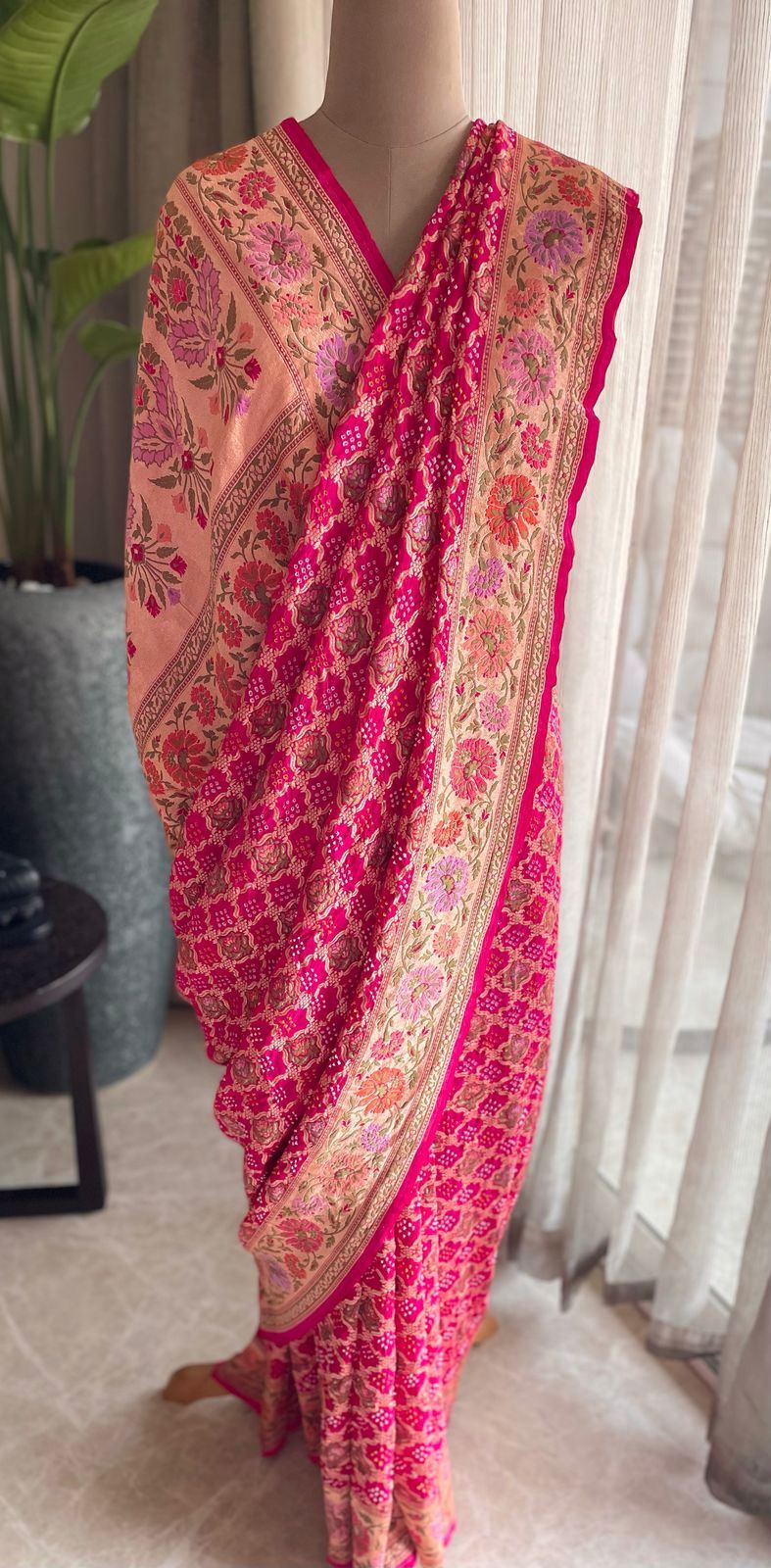 Shriya - An auspicious woman Meenakari Motif Saree