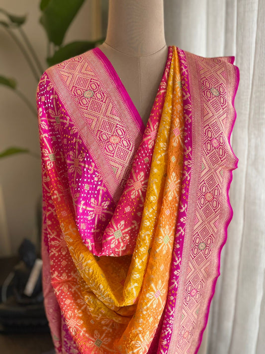 Siya - Hindu Goddess Sita Meenakari Dupatta
