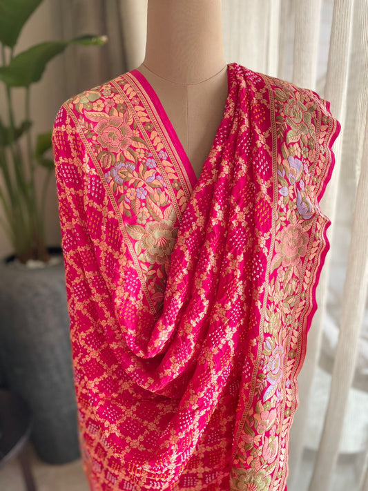 Shaurya - The Epitome Of Brightness Meenakari Motif Dupatta