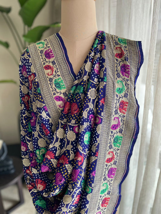 Rajwada - Bespoke Royalty Meenakari Motif Dupatta