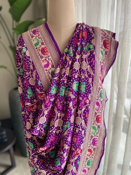 Ayanti - Fortunate One Meenakari Motif Dupatta