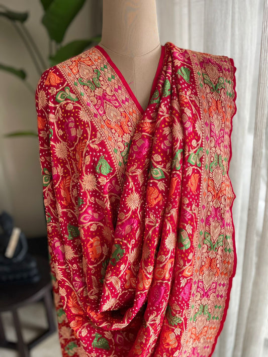 Bhumika - Mother Earth Meenakari Motif Dupatta
