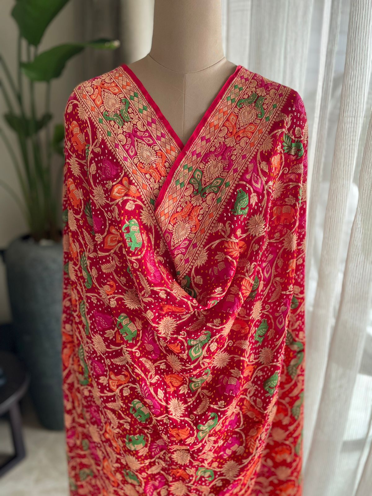 Bhumika - Mother Earth Meenakari Motif Dupatta