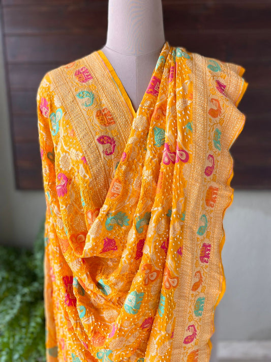 Isha - The Protector Meenakari Motif Dupatta