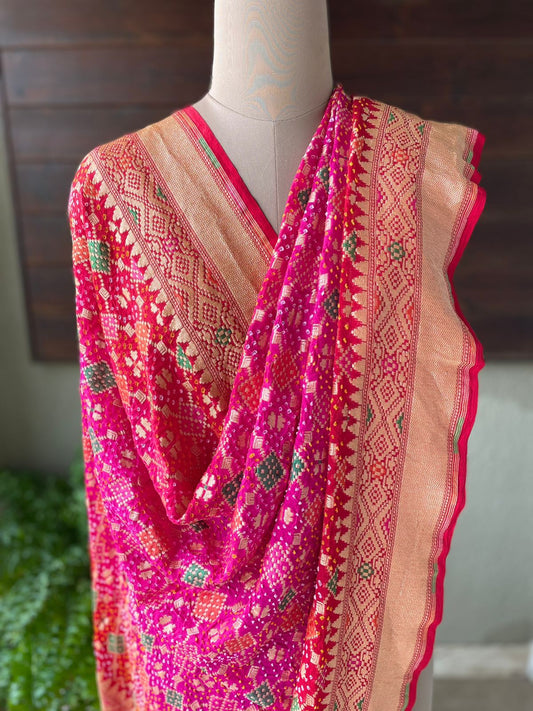 Bhavika - Cheerful expression Meenakari Dupatta