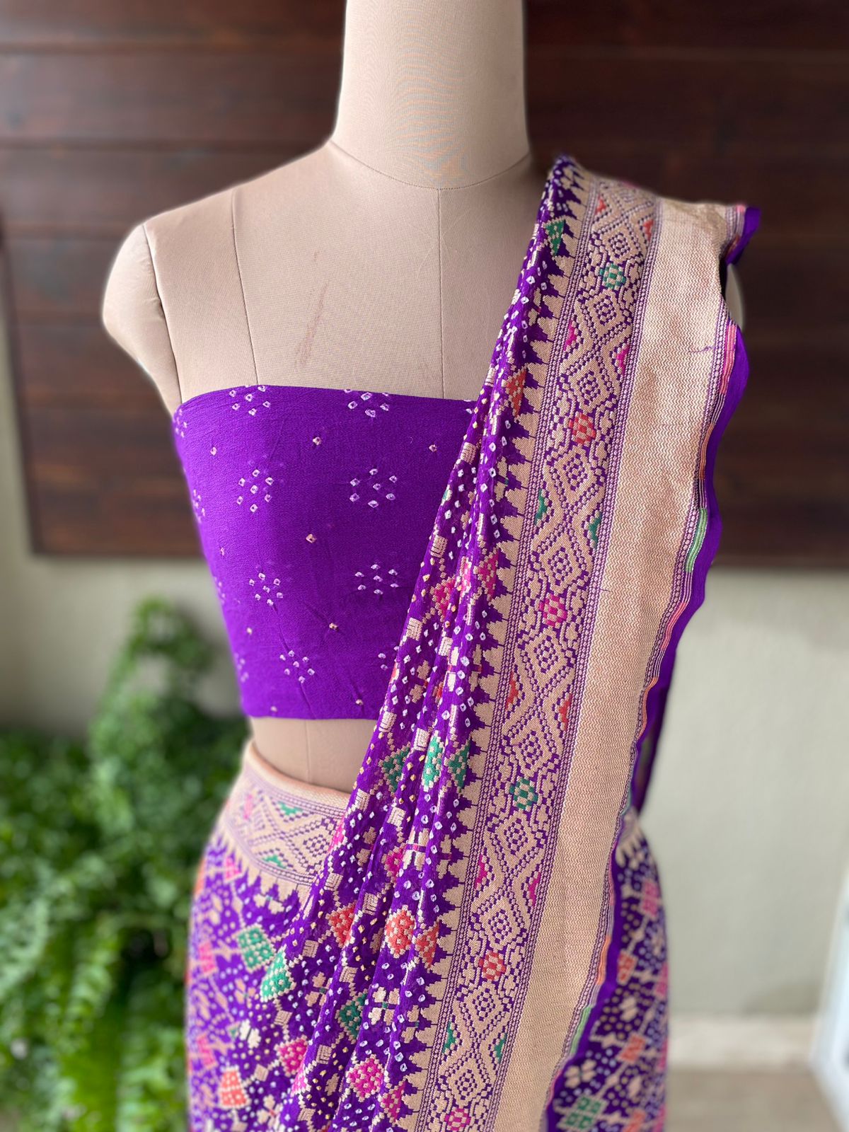 Meera - Devotee of Lord Krishna Meenakari Saree