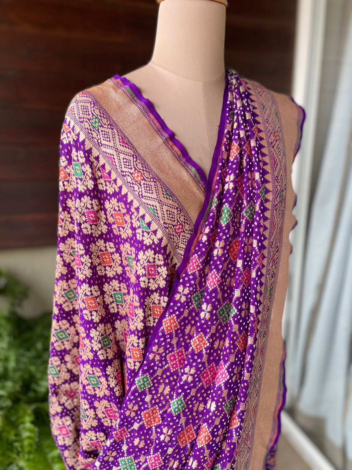 Meera - Devotee of Lord Krishna Meenakari Saree