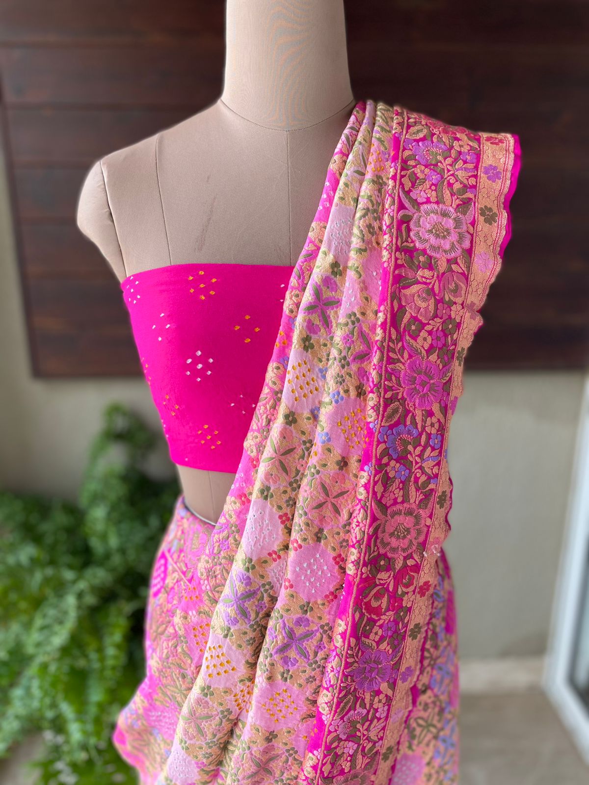 Nirja - Lotus Flower Meenakari Motif Saree