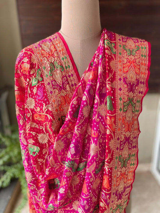 Abisha - God's gift Meenakari Motif Dupatta
