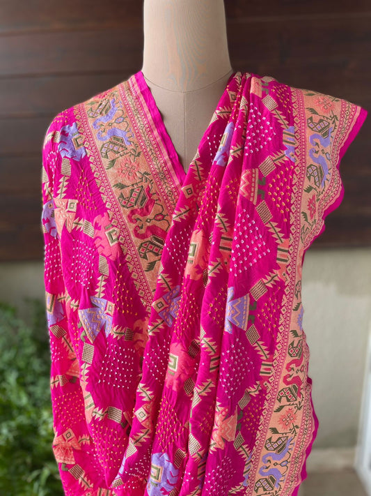 Paheli - The Mystic Creation Meenakari Motif Dupatta