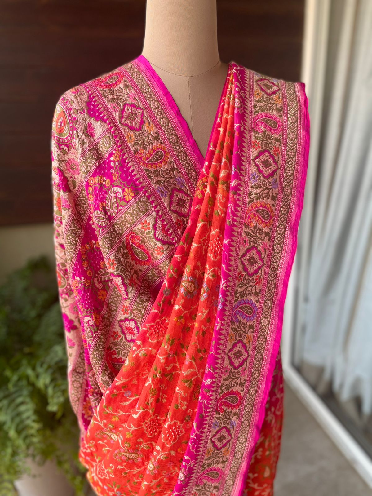 Anisha - One who is Supreme Meenakari Motif Saree