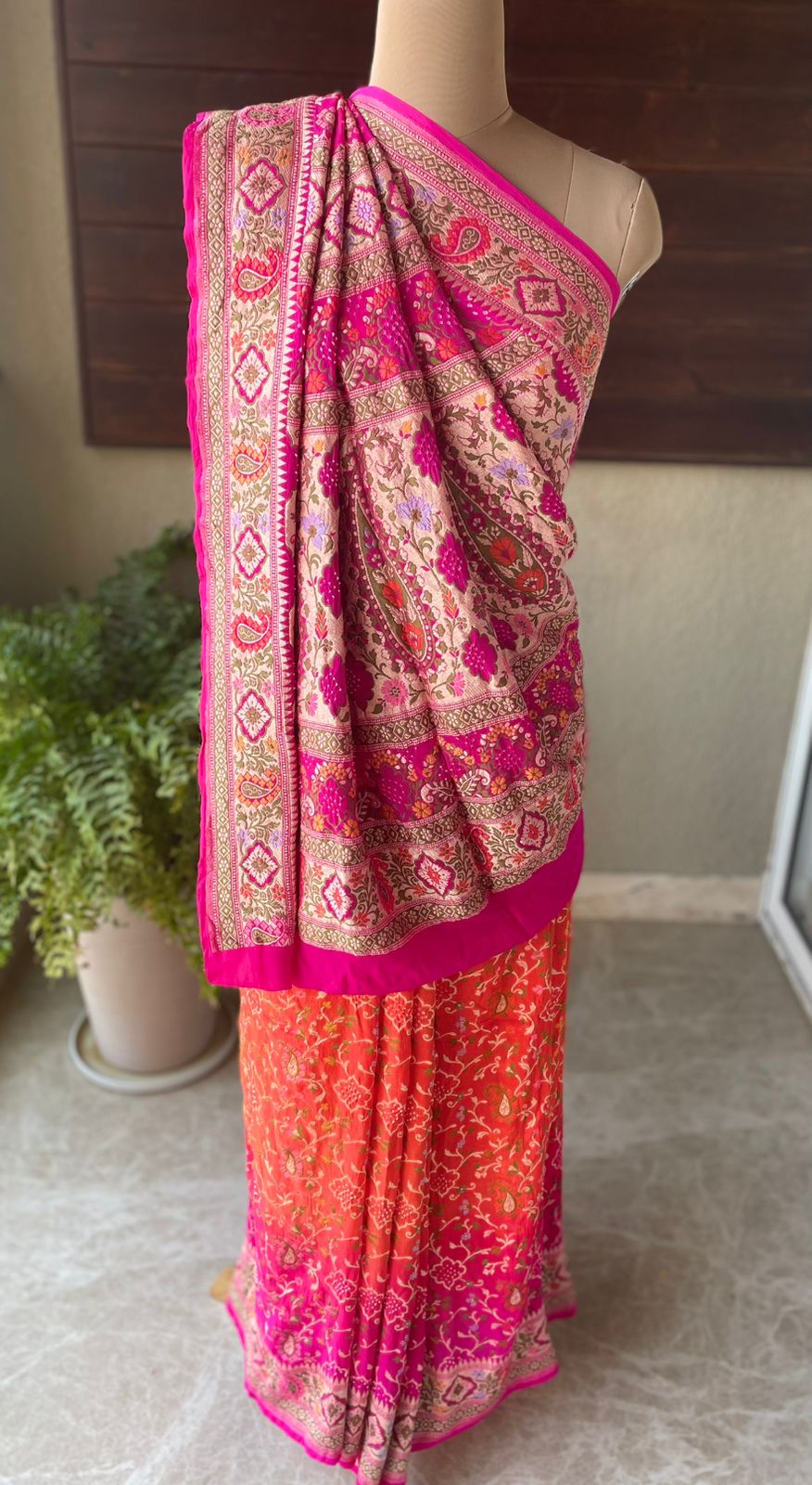 Anisha - One who is Supreme Meenakari Motif Saree