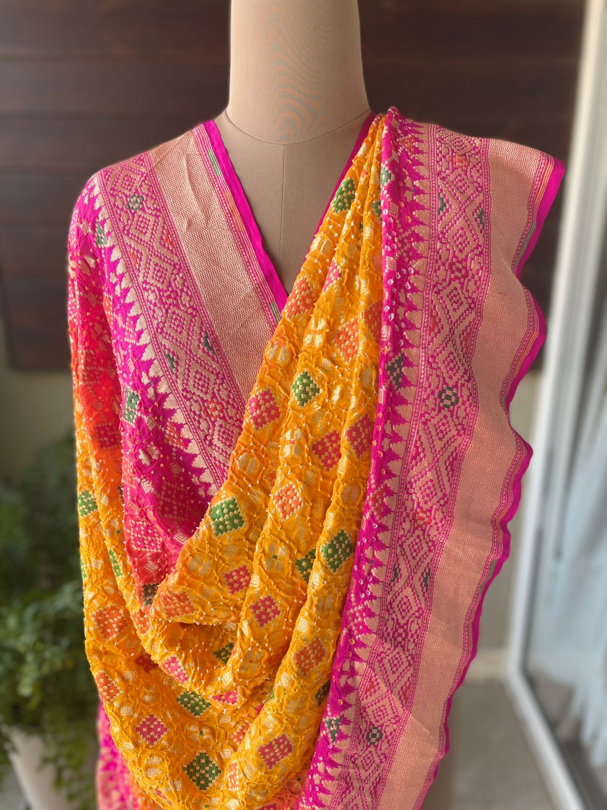 Siya - Hindu Goddess Sita Meenakari Dupatta
