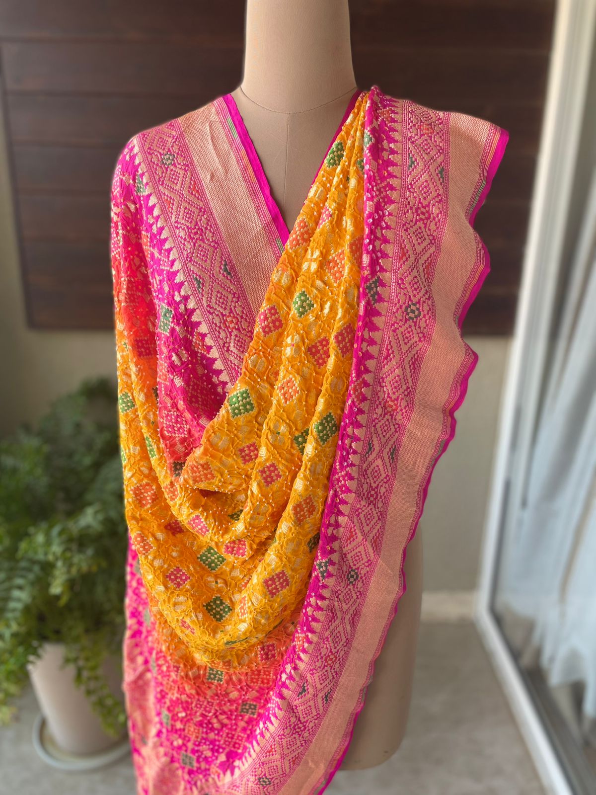 Siya - Hindu Goddess Sita Meenakari Dupatta