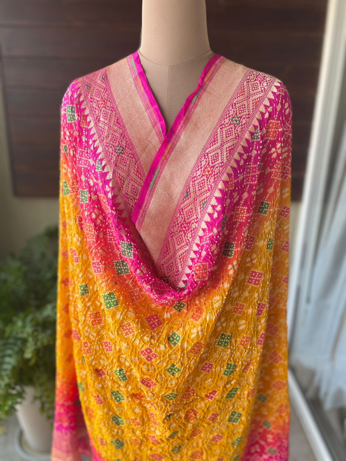 Siya - Hindu Goddess Sita Meenakari Dupatta