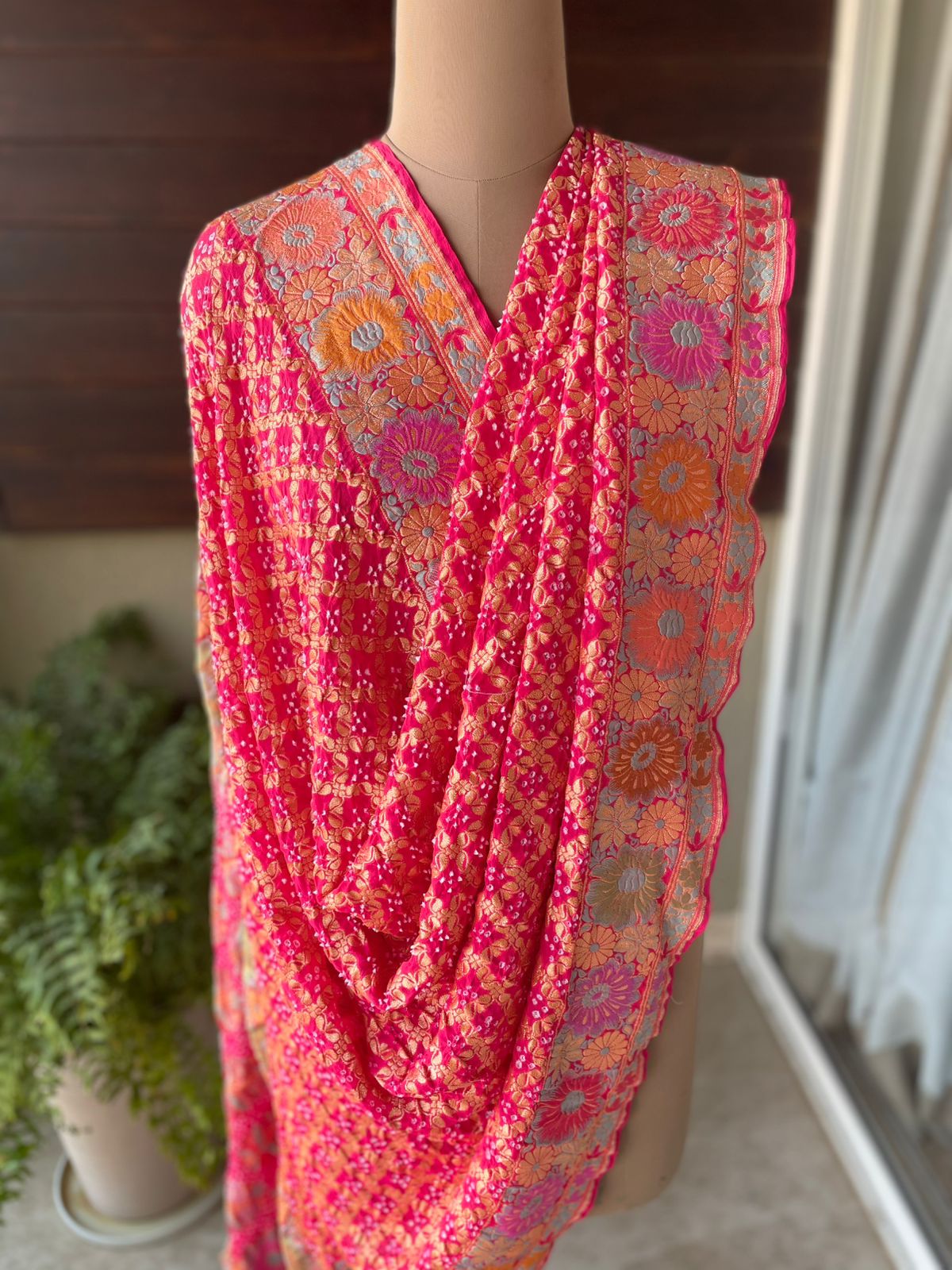 Devika - The Little Goddess Meenakari Motif Dupatta