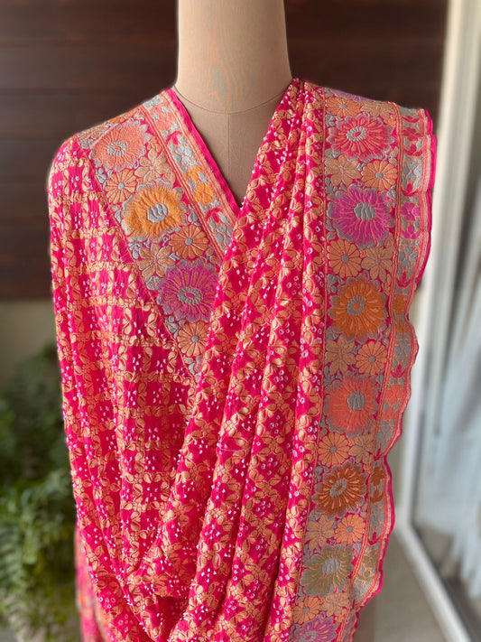 Devika - The Little Goddess Meenakari Motif Dupatta