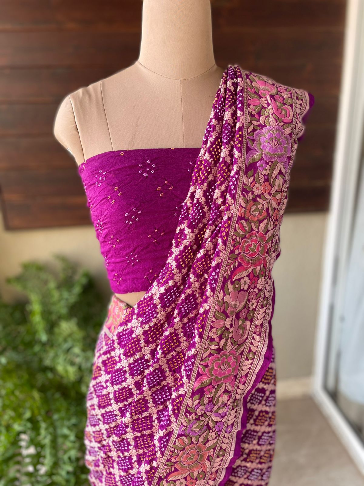 Amisha - Purple Meenakari Tilfi Saree