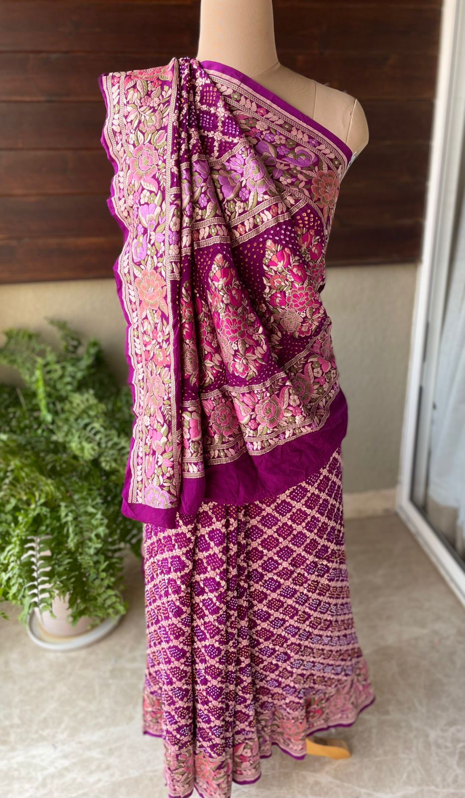 Amisha - Purple Meenakari Tilfi Saree
